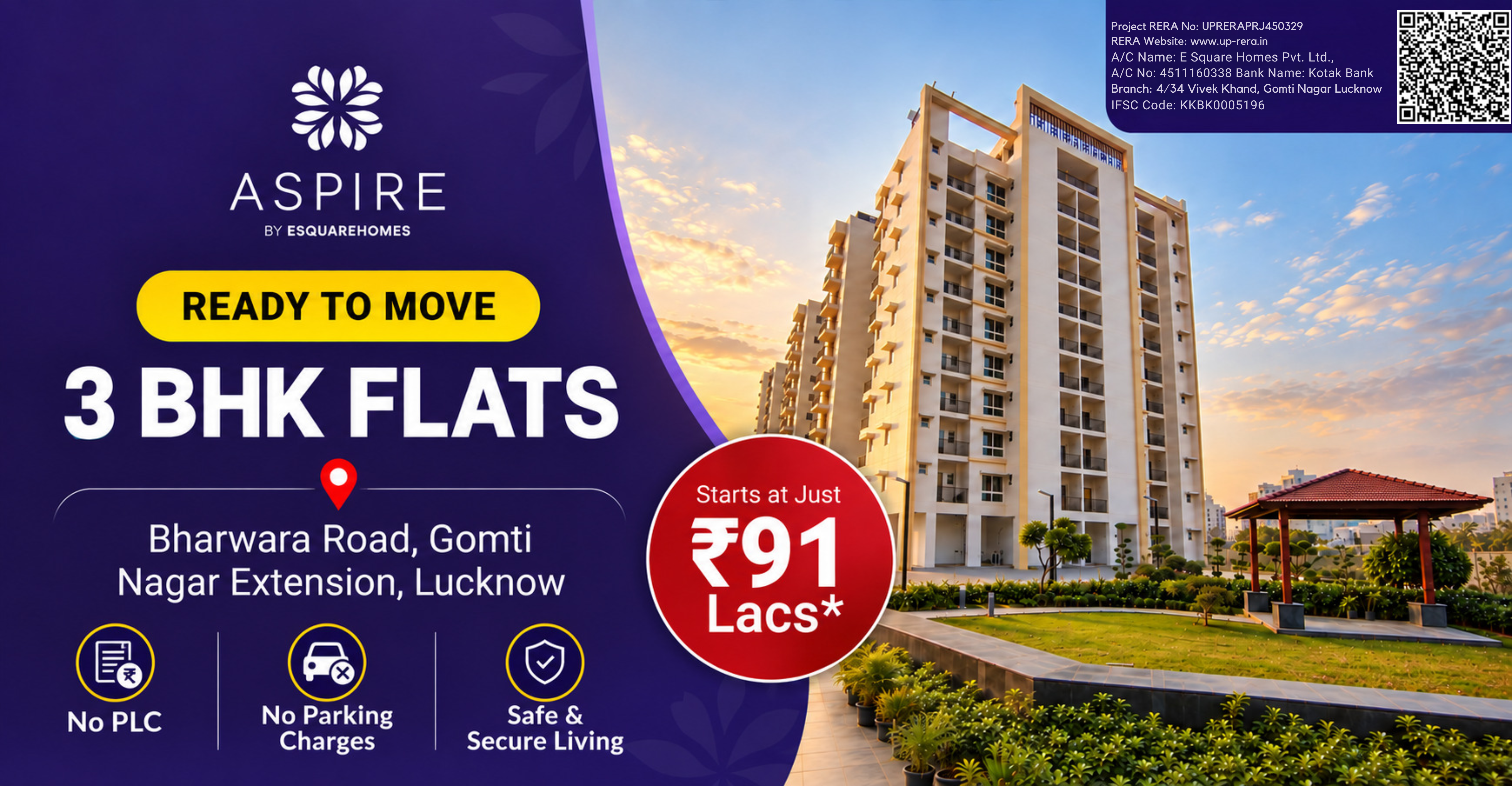 Aspire by E Square Homes Banner